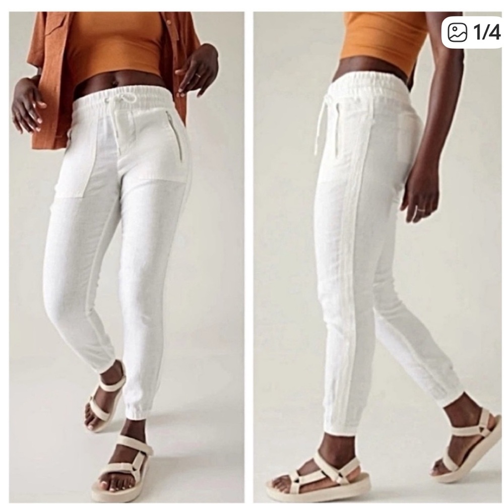 Athleta Cabo Linen Pants size 10